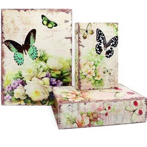 Decorative Book Boxes Set of 3